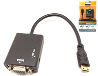 Mini Hdmi C Mâle - VGA + Audio, 0,22m.