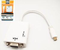 Micro Hdmi D Mâle - VGA + Audio, 0,22m.