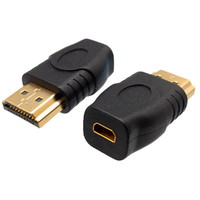 HDMI MICRO FEMALE to HDMI A MALE, GOLD PLATED