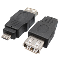 Ver informacion sobre USB 2.0 A FEMELLA a MICRO USB 5p MASCLE, NICKLE, COLOR NEGRE