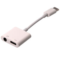 Adaptador USB-C a USB-C + Jack 3.5mm, audio + carga