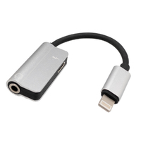 Adaptador Lightning a Lightning + 3,5mm Jack, audio + carga