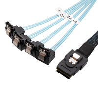 mini-SAS 36p SFF8087 male to 4 SATA 7pin female, 12Gbps, 1m