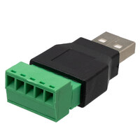 USB A macho con terminales