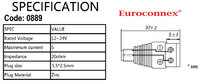 POWER SUPPLY PLUG WITH SCREWS, 5.5x2.5