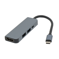 Hub USB-C a HDMI 4K + 2 * USB-A 3.0  + 1 * USB-C PD