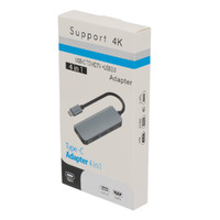 Hub USB-C amb HDMI 4K + 2 * USB-A 3.0  + 1 * USB-C PD