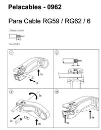 HT-322X Pelacables Giratorio, Para RG 59/ 62 / 2