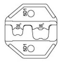 Crimping tool for non-insulated, pre-insulated and insulated wire end sleeves with AWG 4 / 1