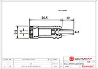 Jack 3.5mm Femelle  stéréo, Métallique