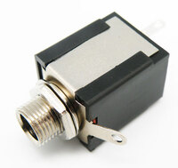 Base for 6.4mm Audio Jack, for soldering, Stereo