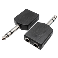 6.4mm STEREO PLUG - 2x 6.4mm STEREO JACK