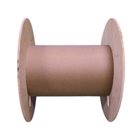 Wooden Cable Reel with Cardboard Core - 400x200x300mm