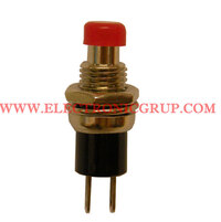 Ver informacion sobre PULSADOR MINI, 125V. 1A, NORMALMENTE ABIERTO, COLOR ROJO