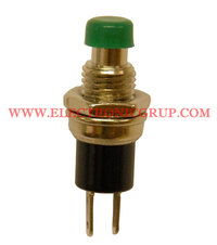 Ver informacion sobre PULSADOR MINI, 125V. 1A, NORMALMENTE ABIERTO, COLOR VERDE