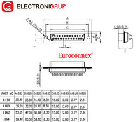 9P. D-SUB FEMALE, STANDARD SOLDER TYPE, STAMPED PIN