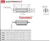 15P. D-SUB MALE, STANDARD SOLDER TYPE, STAMPED PIN