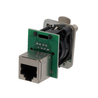 RJ45 double female wall adapter with lock