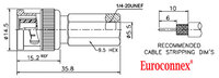 RG-59, BNC Mâle Filetage