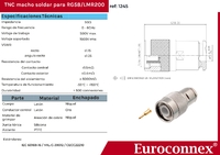 RG-58, TNC Mâle Clamp, PTFE