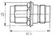 TWINAX DOUBLE FEMALE BULKHEAD