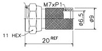 RG-6, 5C2V, F MALE TWIST ON TYPE