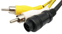 8P. MINI DIN PLUG TO 2xRCA PLUG, 1.5m