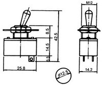 2P TOGGLE SWITCH (SPST) ON-OFF, 120V. 3A