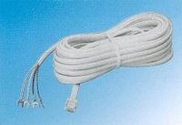 MODULAR EXTENSION CORD PLUG TO SPADE 6P4C, 2.1m, IVORY COLOUR