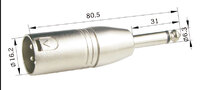 6.4mm Mono Plug to 3p XLR Male