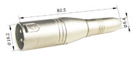 6.4mm Jack Mono Femella a 3p XLR Mascle
