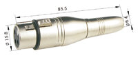Jack 6.4mm Mono Femelle à 3p XLR Femelle