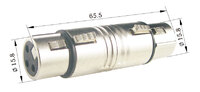 3p XLR Femelle à 3p XLR Femelle