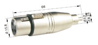 RCA Plug to 3p XLR Female