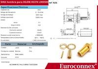 RG174 / LMR100, SMA Hembra para crimpar