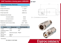 LMR400, UHF Female Clamp type