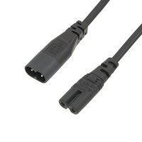 Extension cord for IEC C7 to C8, 2m