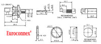 RG-59, BNC FEMALE BULKHEAD, CRIMP TYPE (1P/BAG)