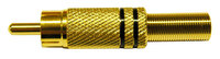 Ver informacion sobre RCA MACHO DORADO, LINEAS NEGRAS, CABLE 5-6mm