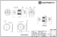 DOUBLE BNC FEMALE BULKHEAD Gold Pin