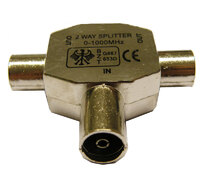 Ver informacion sobre T-TYPE, 2WAY SPLITTER (FEMALE TO DOUBLE MALE) METALIC