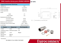 RG58 / LMR200, SMA Male Clamp type