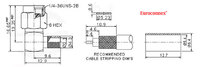 RG58 / LMR200, RIGHT ANGLE, SMA MALE CRIMP TYPE