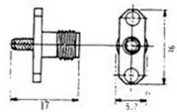 RG58 / LMR200, SMA FEMALE CHASSIS, CRIMP TYPE