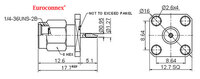 RG58 / LMR200, SMA MACHO CHASIS, TIPO TORNILLO