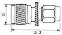 MINI UHF MALE TO SMA MALE