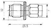 MINI UHF FEMALE TO SMA MALE