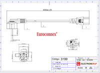 Cable d'Alimentació Schuko Mascle a IEC C13, Color Negre, 3 Metres