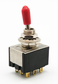 Ver informacion sobre 9P MINI TOGGLE SWITCH (3PDT) ON-ON, 120V.5A (250V 2A)