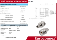 SMA MASCLE - UHF FEMELLA